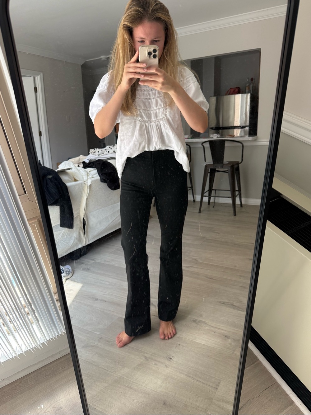 Abercrombie & Fitch Black Forme High Rise Bootcut Pants